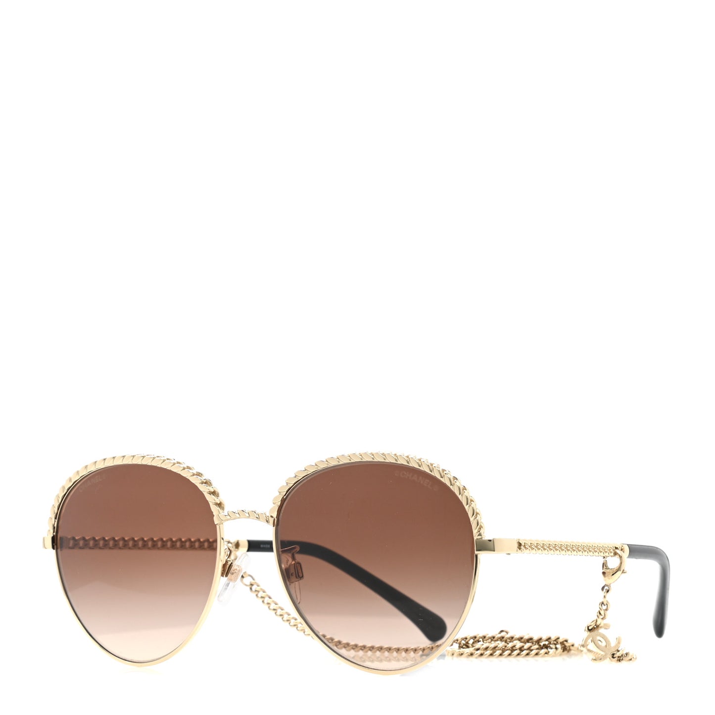 Chain Pantos Sunglasses 4242 Gold Brown