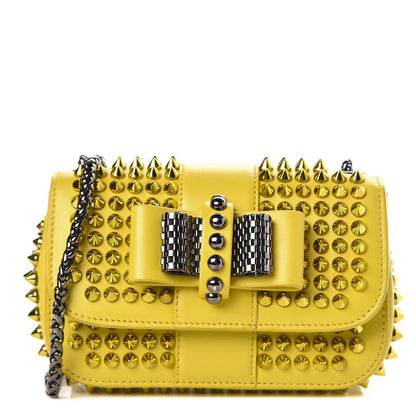 Christian Louboutin Calfskin Spikes Mini Sweety Charity Crossbody Bag Mimosa 1 of 12