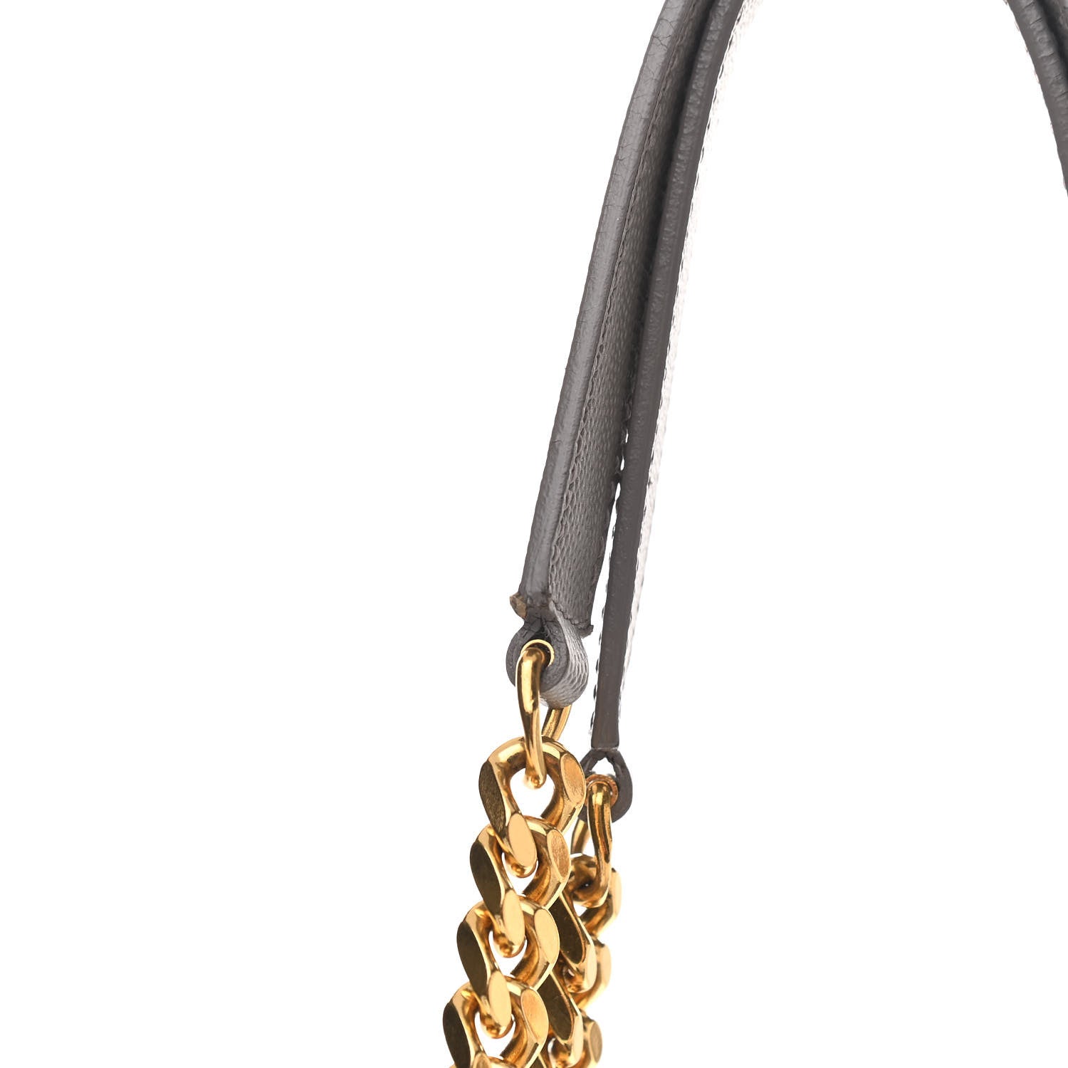 Saint Laurent Grain De Poudre Matelasse Chevron Monogram Shopping Bag Fog 11 of 15