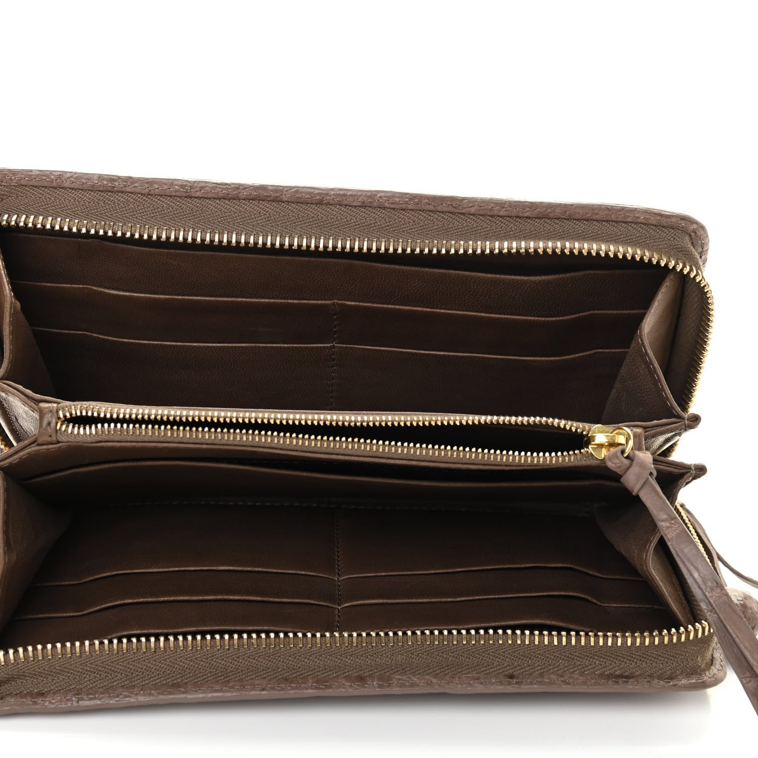 Nancy Gonzalez Crocodile Zip Continental Wallet Taupe 5 of 8