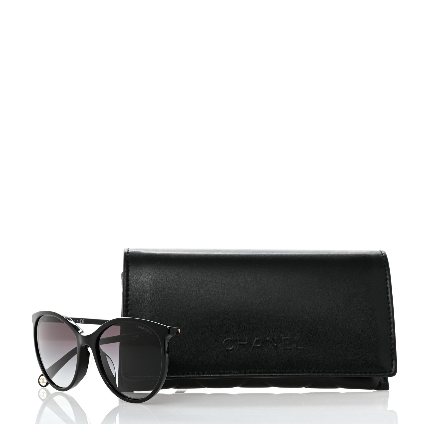Acetate Pantos Cat Eye Sunglasses 5448-A Black