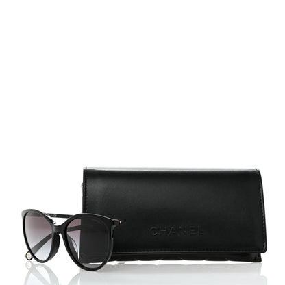 Chanel Acetate Pantos Cat Eye Sunglasses 5448-A Black 8 of 8