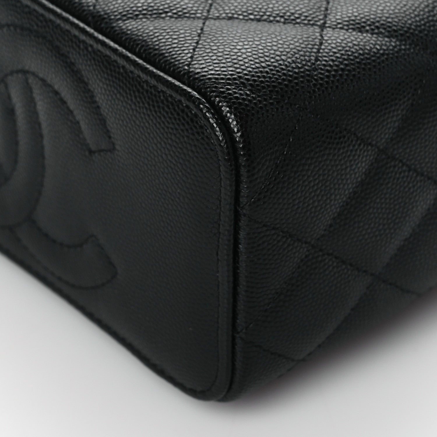 Chanel Caviar Quilted Small Vanity Case With Chain Black 10 of 11