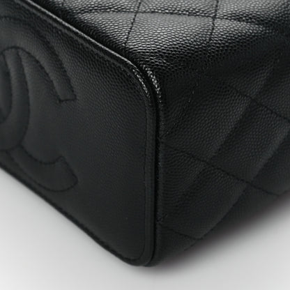 Chanel Caviar Quilted Small Vanity Case With Chain Black 10 of 11