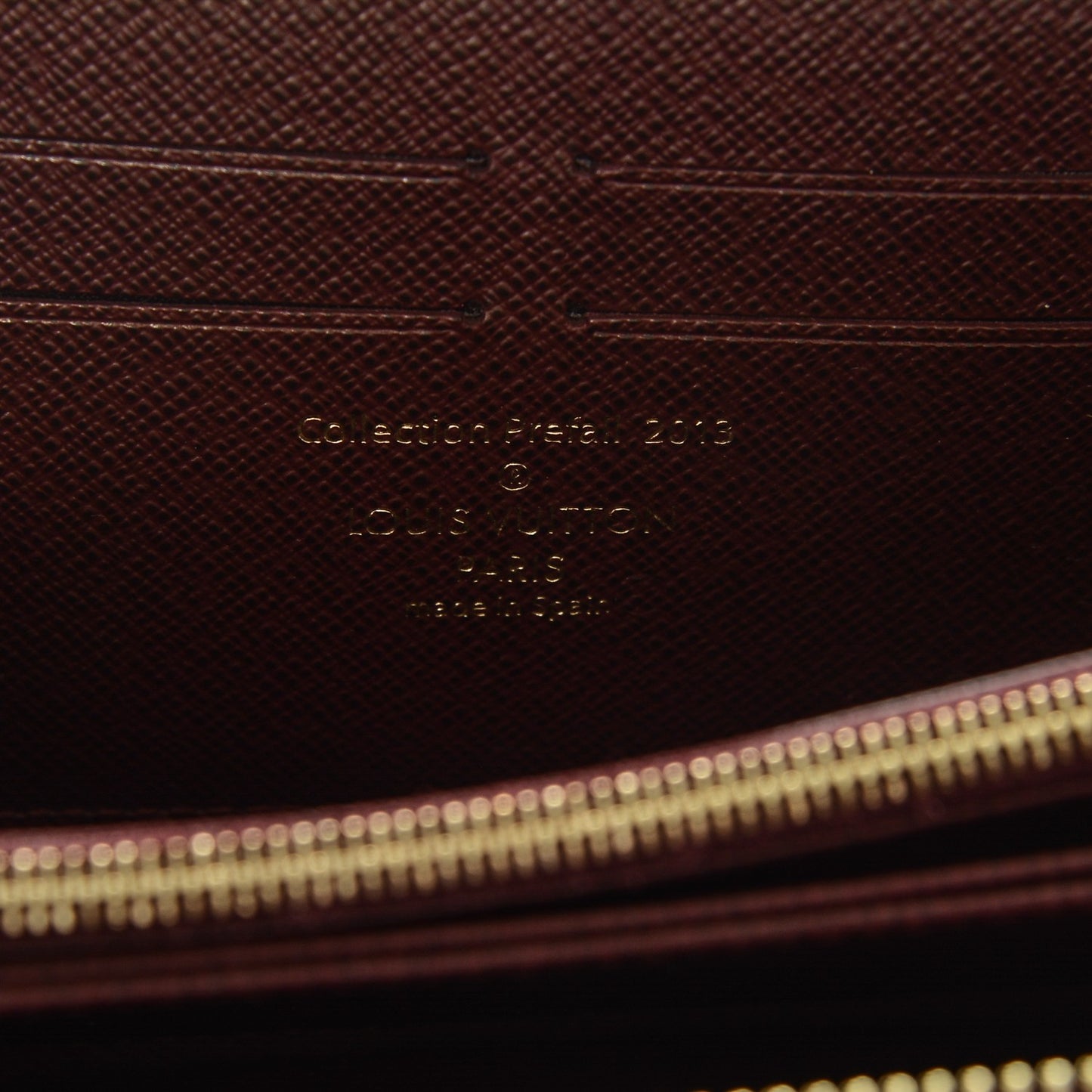 Damier Paillettes Zippy Wallet Red