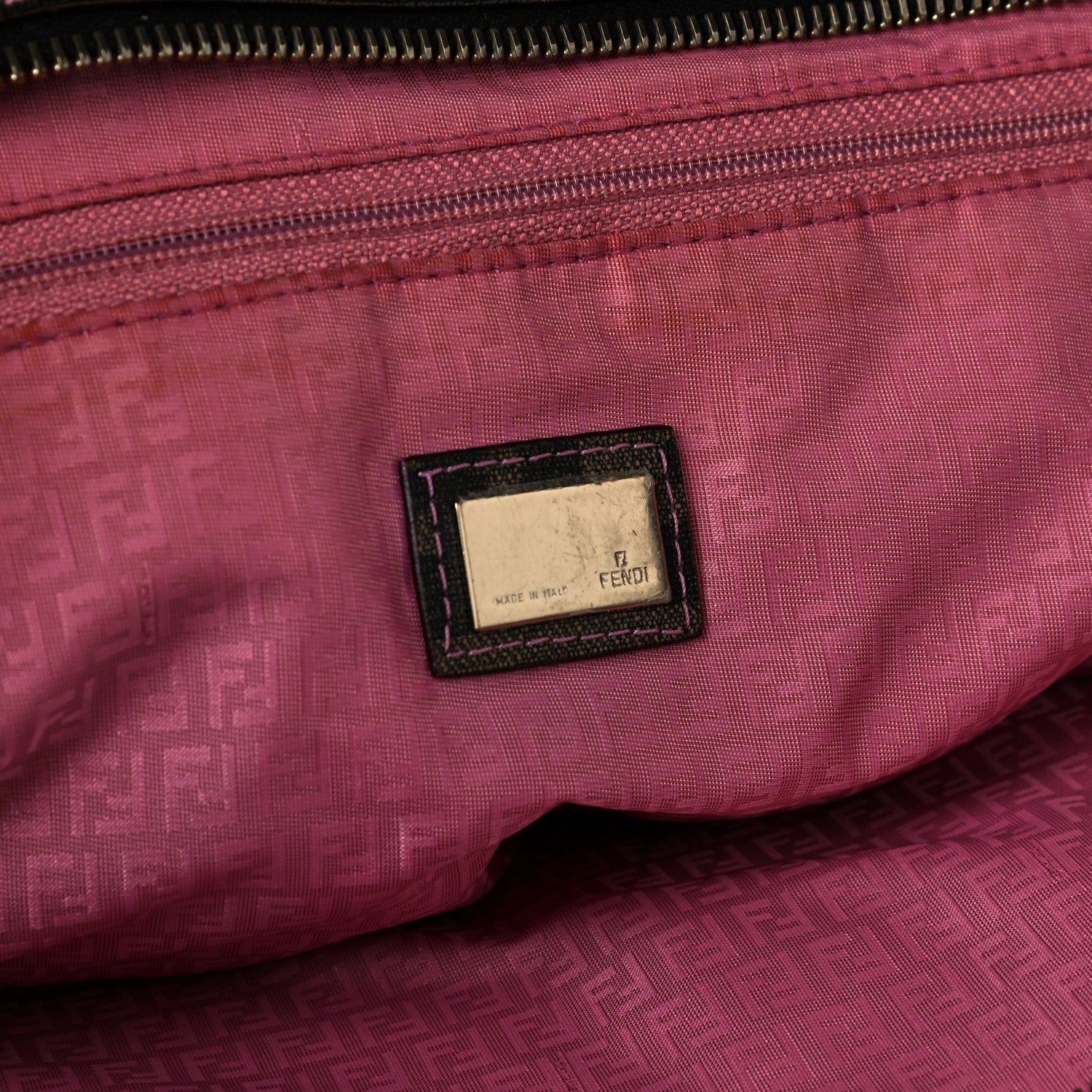 Fendi Zucca Spalmati Medium Roll Tote Tobacco Light Pink 5 of 13