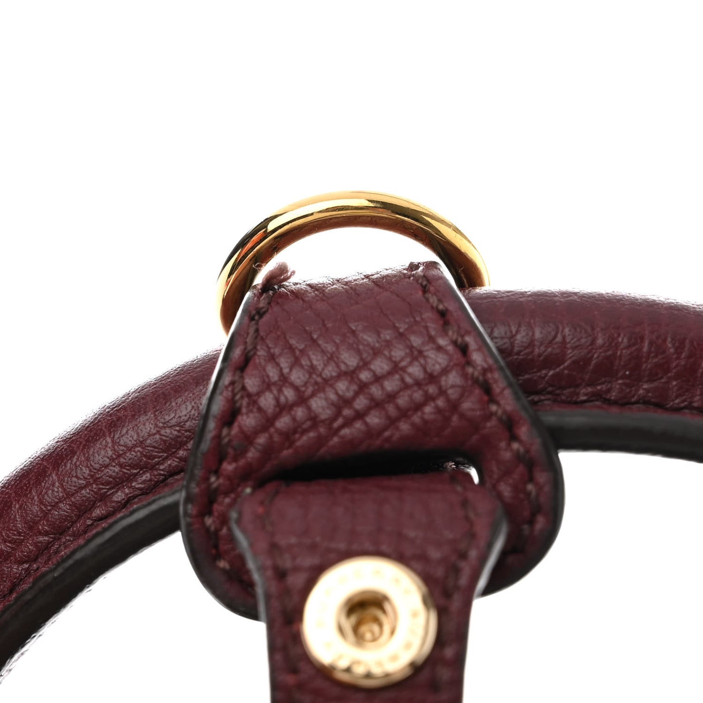 Grainy Calfskin House Check Medium Banner Tote Mahogany Red