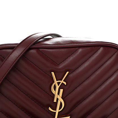 Saint Laurent Calfskin Matelasse Monogram Lou Belt Bag Dark Legion Red 8 of 13