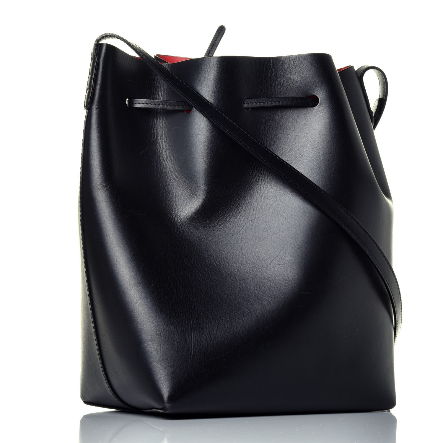 Mansur Gavriel Calfskin Mini Bucket Bag Black Flamma 3 of 8