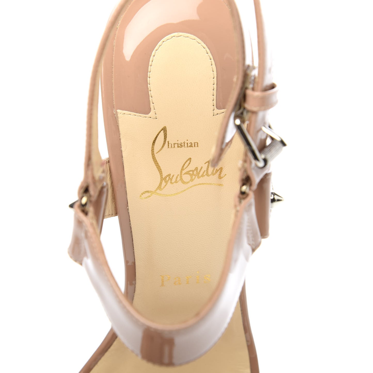 Patent Sova Heel 100 Sandals 40 Nude