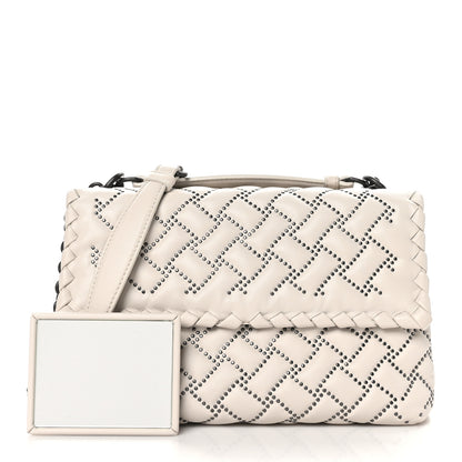 Bottega Veneta Nappa Intrecciato Microstuds Small Olimpia Shoulder Bag Plaster 3 of 10