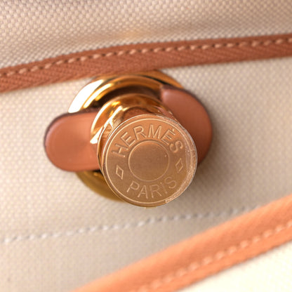 Hermes Military Toile Vache Hunter Herbag Zip Retourne 31 PM Beton Fauve 5 of 5