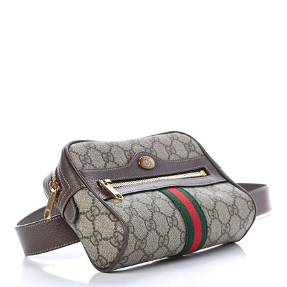 Gucci GG Supreme Monogram Web Small Ophidia Belt Bag 105 42 Dark Brown 3 of 4