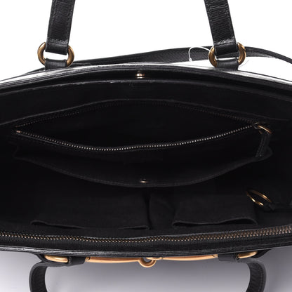 Gucci Textured Calfskin Large Bright Bit Tote Black 5 of 10