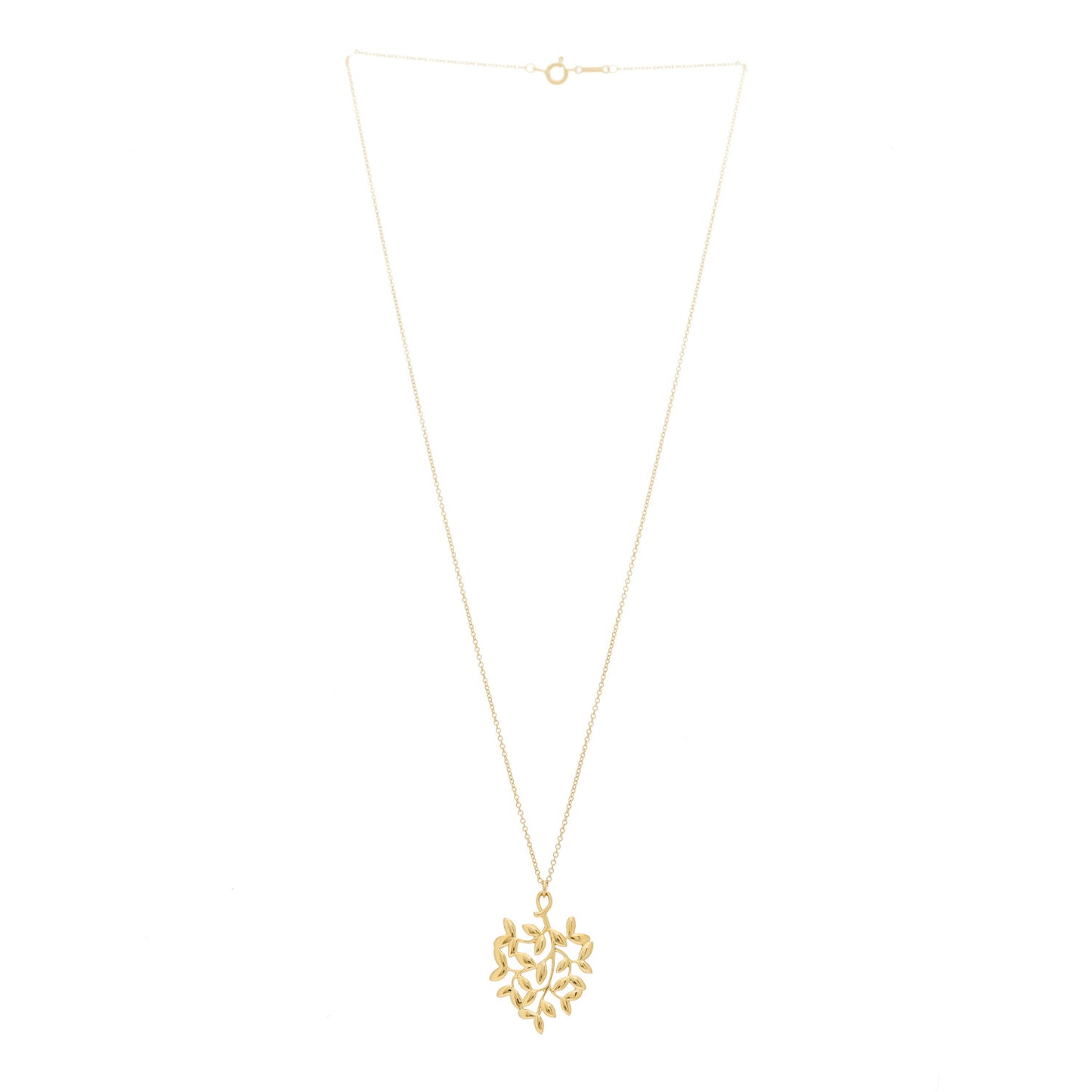 18K Yellow Gold Small Paloma Picasso Olive Leaf Pendant Necklace
