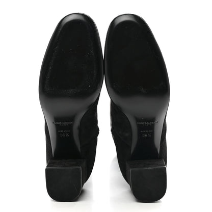 Saint Laurent Suede Babies Over The Knee Boots 36.5 Black 5 of 8