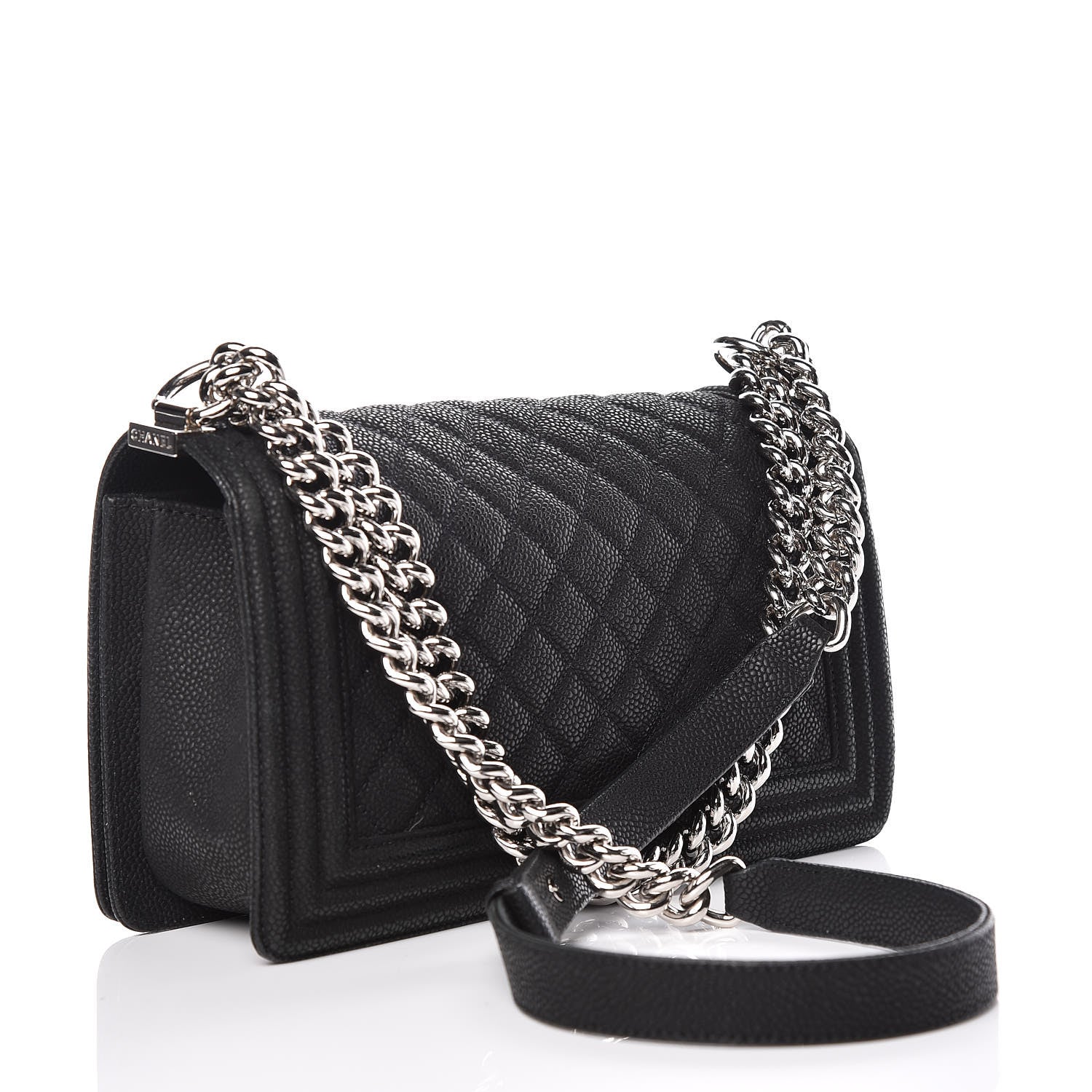 Chanel Iridescent Caviar Quilted Medium Boy Flap Black 3 of 11