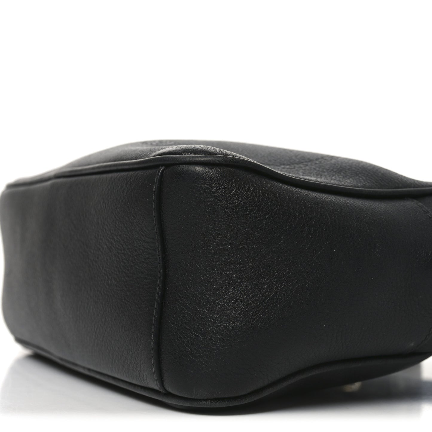 Glace Calfskin Embossed Logo Crossbody Black