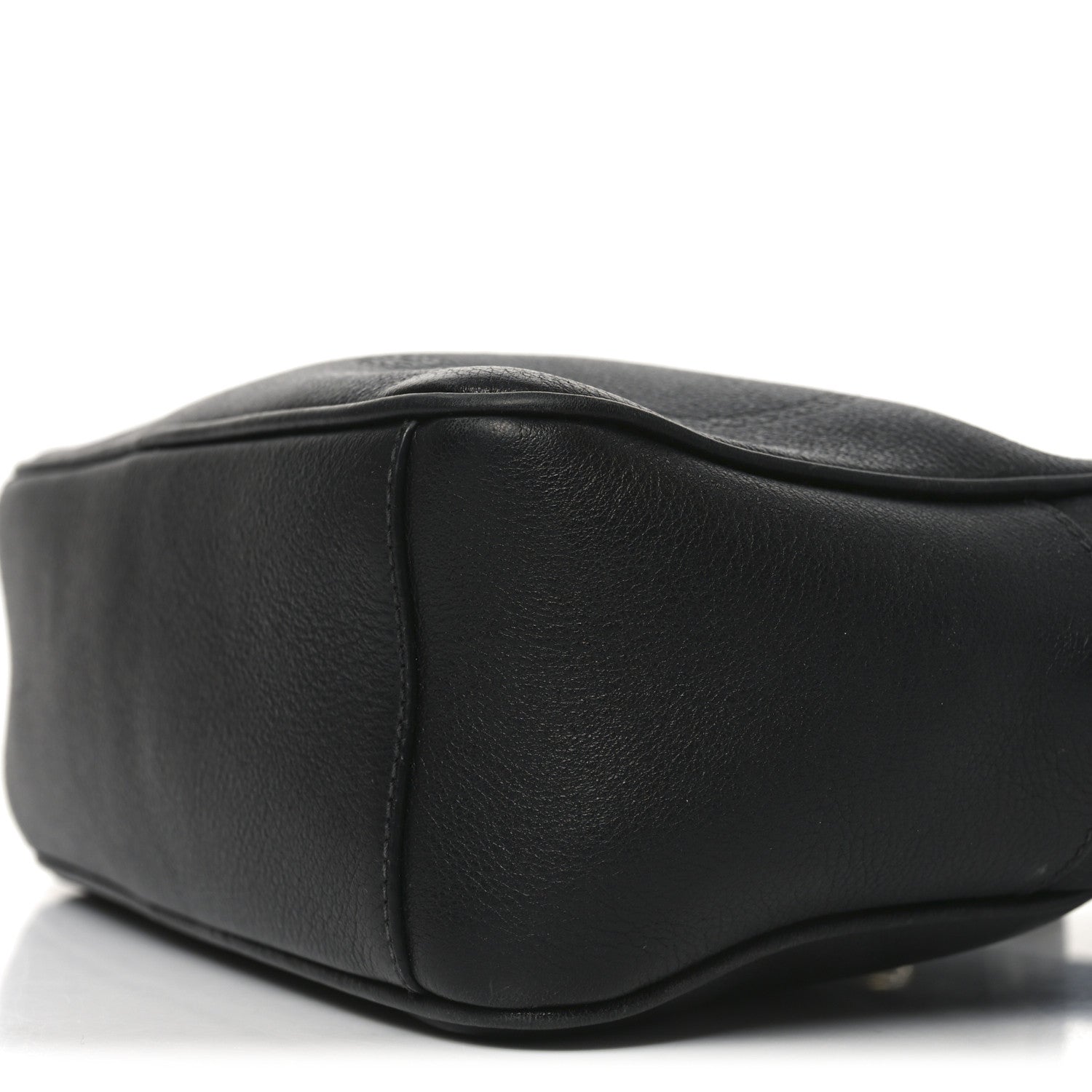 Prada Glace Calfskin Embossed Logo Crossbody Black 9 of 11