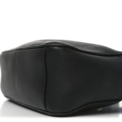 Prada Glace Calfskin Embossed Logo Crossbody Black 9 of 11