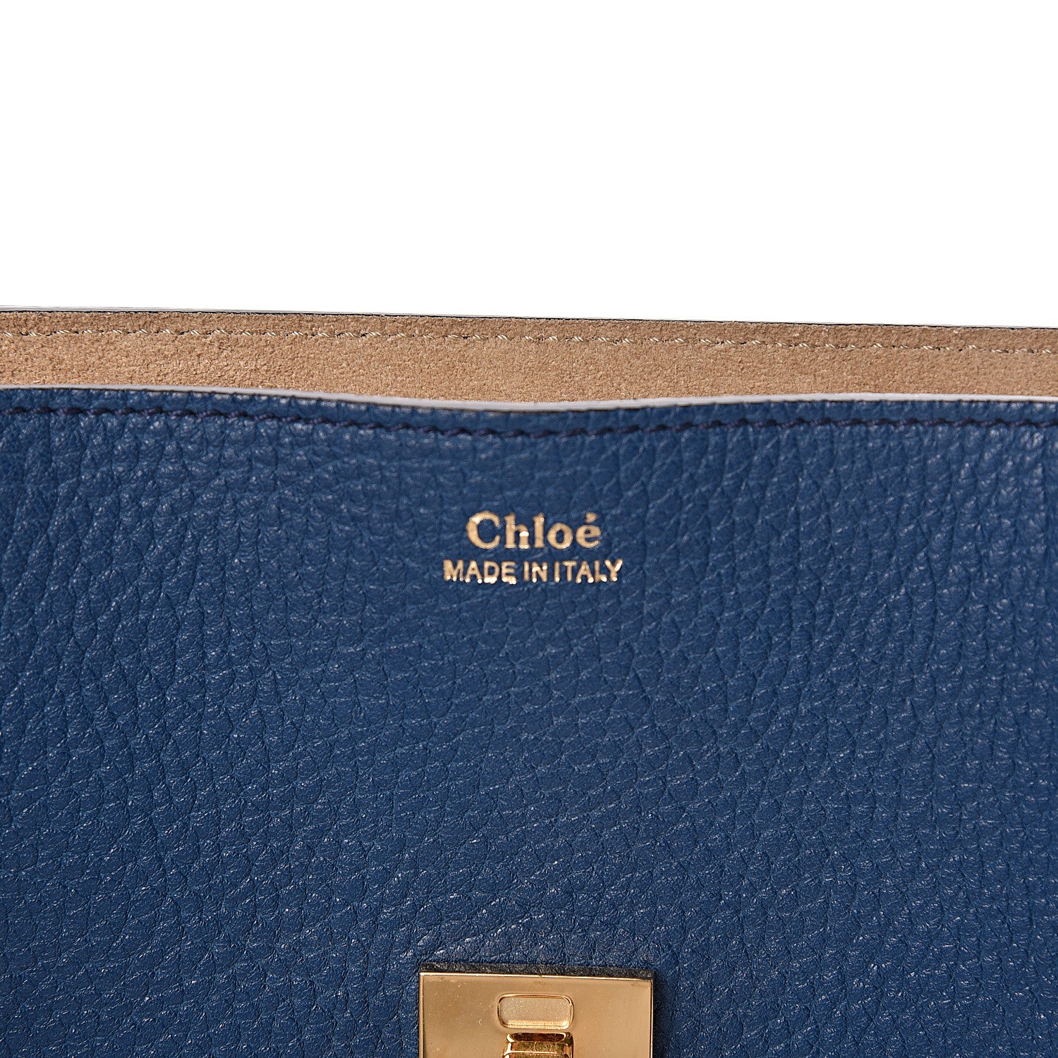 Chloe Grained Lambskin Drew Shoulder Bag Factory Blue 7 of 10