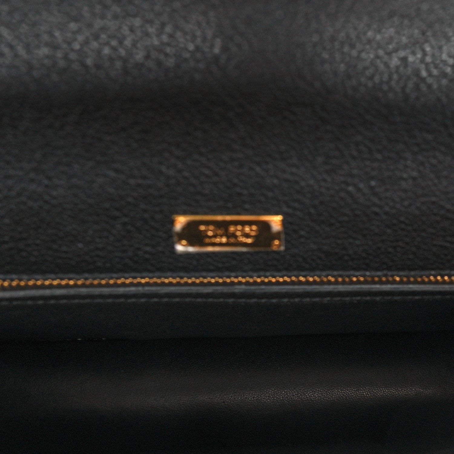 Tom Ford Grained Calfskin Small Tara Clutch Black 5 of 10