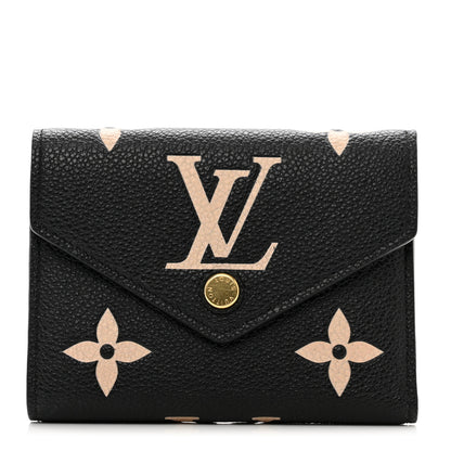 Louis Vuitton Empreinte Monogram Giant Victorine Wallet Black Beige 1 of 6