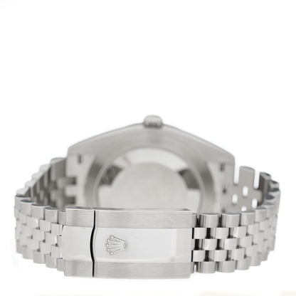 Rolex Stainless Steel 18K White Gold 41mm Oyster Perpetual Datejust Watch Black 126334 3 of 5