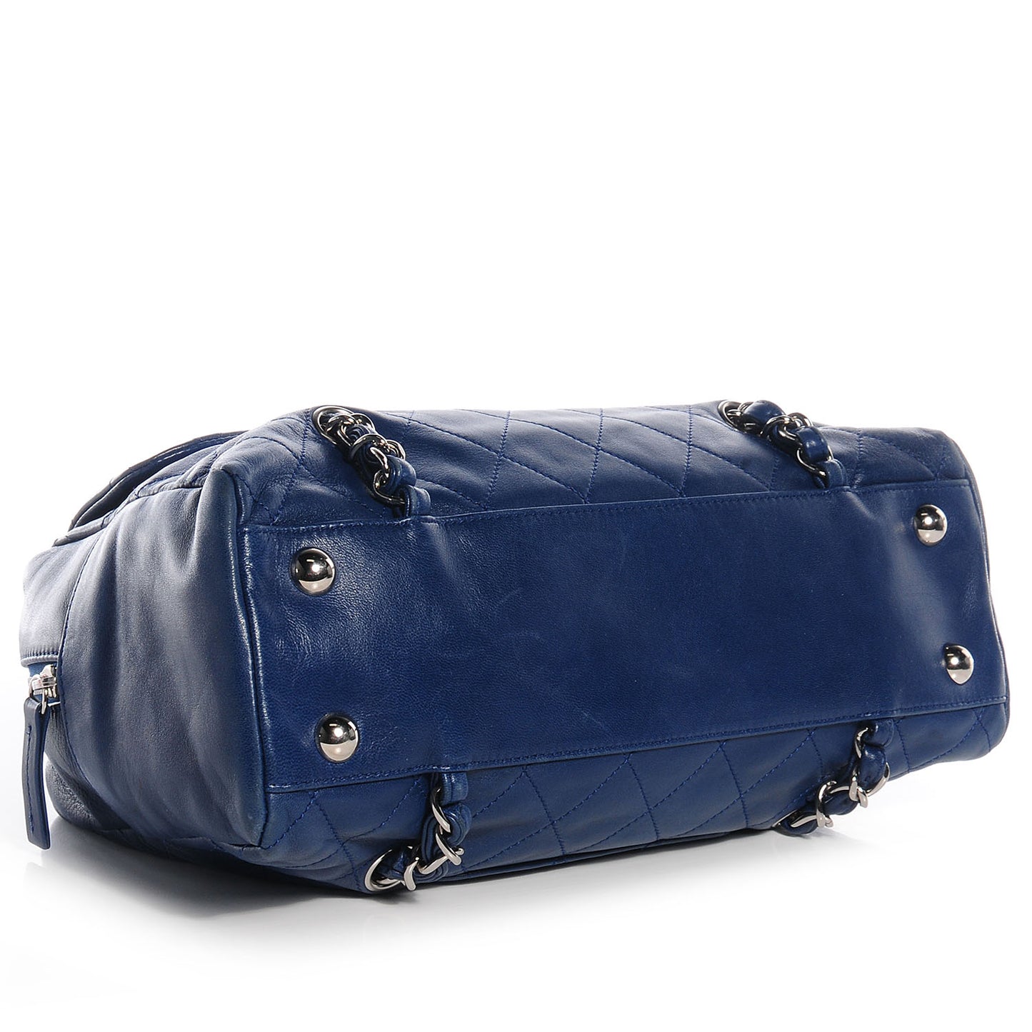 Lambskin Small Camera Case Blue