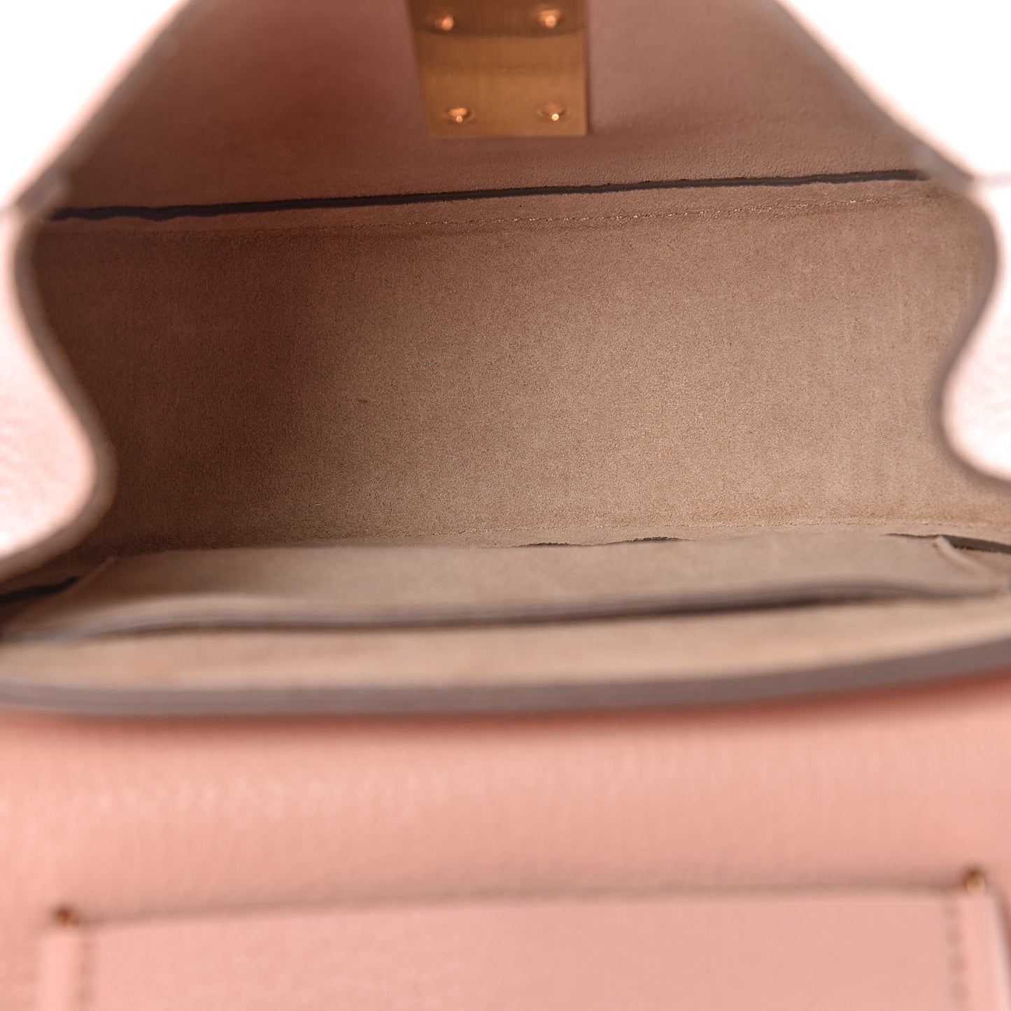 Grained Lambskin Mini Drew Shoulder Bag Cement Pink