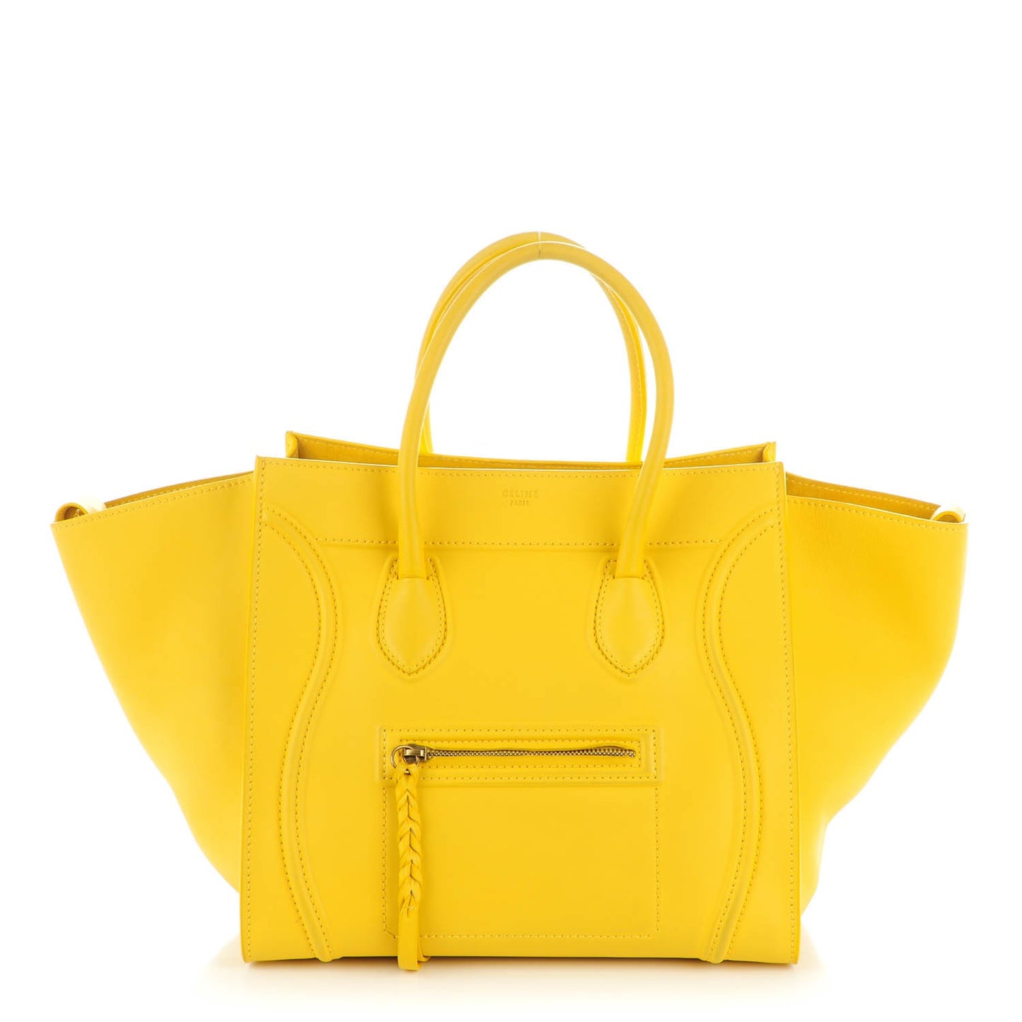 Supple Calfskin Medium Phantom Luggage Sun Yellow
