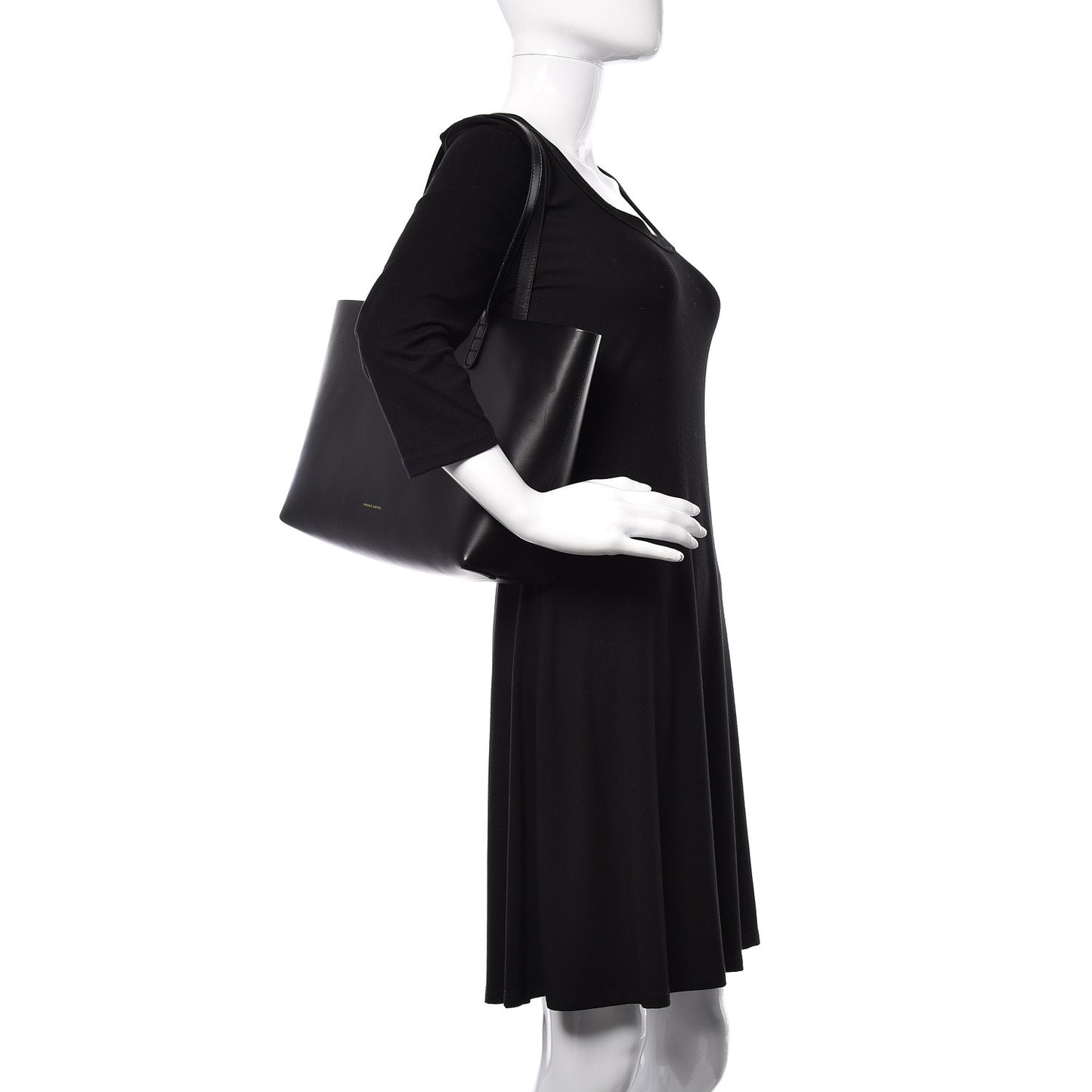 Calfskin Small Shopping Tote Black