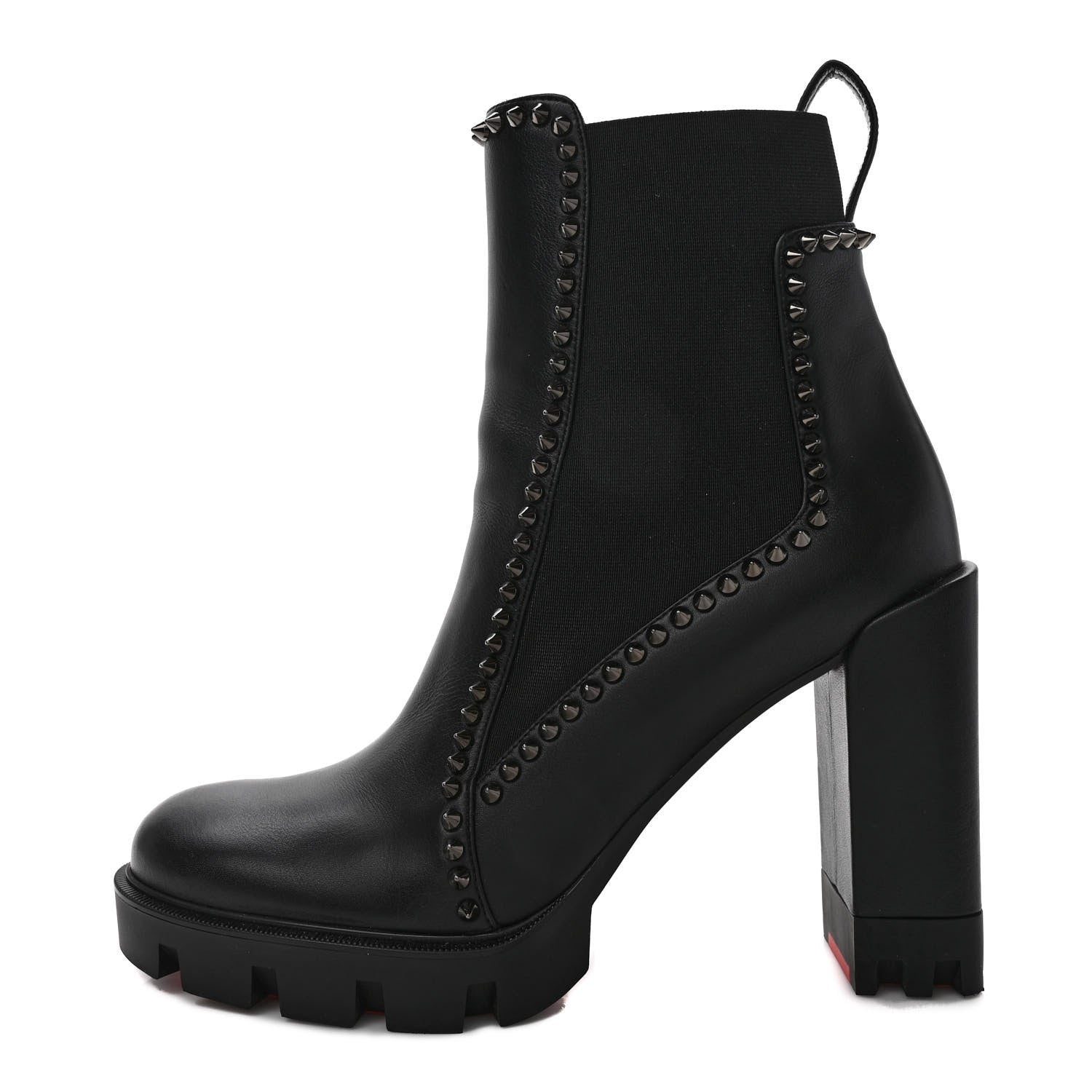 Christian Louboutin Nappa Out Line Spike Lug 100 Boots 40 Black 1 of 7