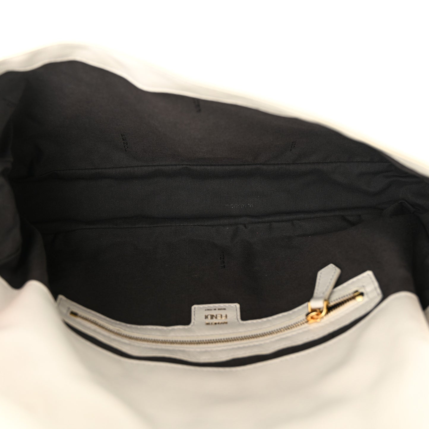 Nappa FF 1974 Embossed Large Baguette White