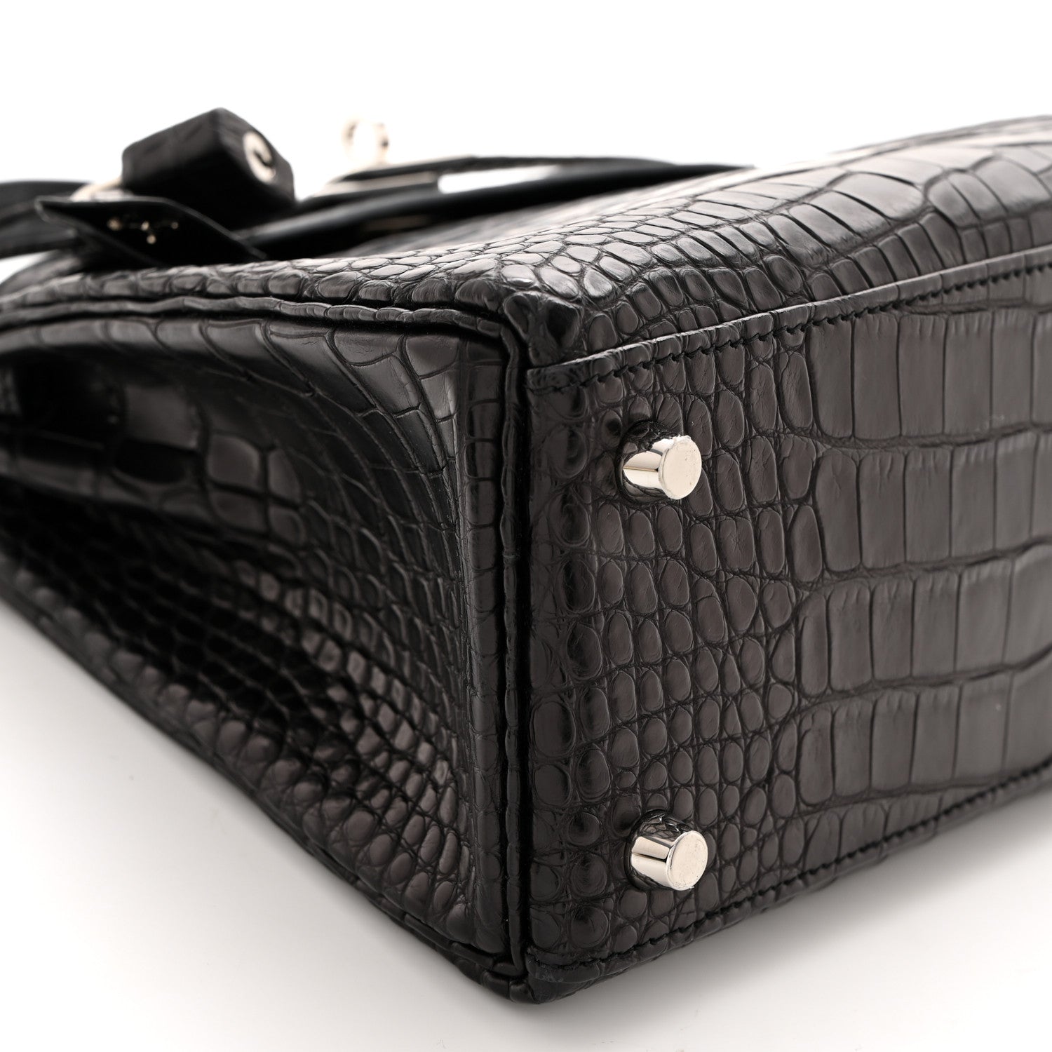 Hermes Matte Alligator Kelly Retourne 25 Black 14 of 15
