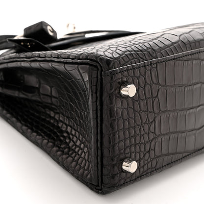 Hermes Matte Alligator Kelly Retourne 25 Black 14 of 15