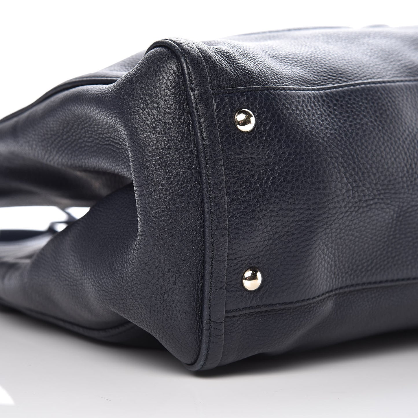 Pebbled Calfskin Medium Soho Shoulder Bag Blue