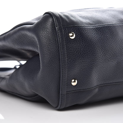 Gucci Pebbled Calfskin Medium Soho Shoulder Bag Blue 8 of 11
