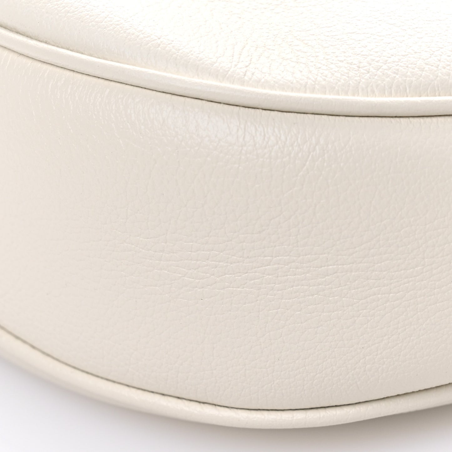 Supple Calfskin Cuir Triomphe Small Heloise Shoulder Bag White Cotton