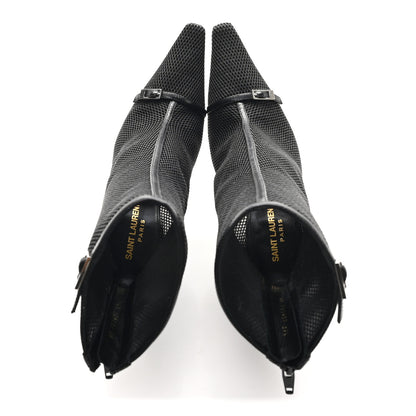 Saint Laurent Elba Applique Tulle Aston 115 Boots 37.5 Black 2 of 10