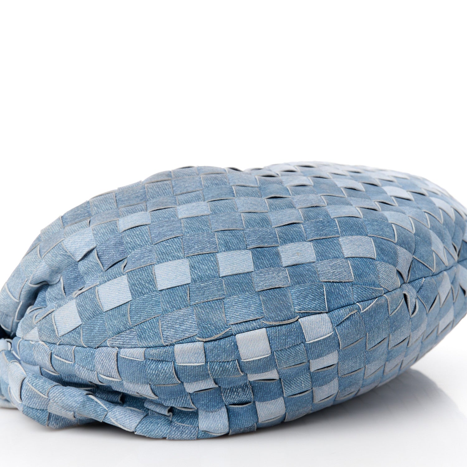 Bottega Veneta Nappa Denim Effect Intrecciato Teen Jodie Hobo Denim 10 of 11
