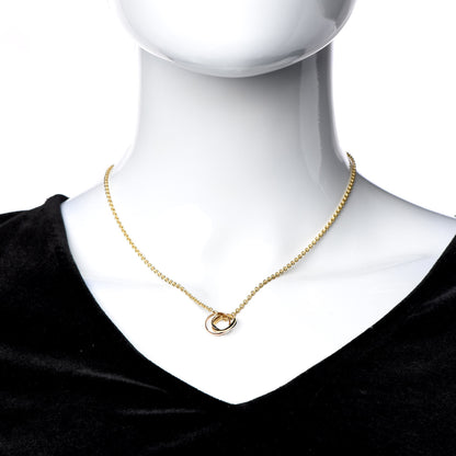Tiffany CARTIER 18K Pink Yellow White Gold Trinity Pendant Necklace 2 of 5