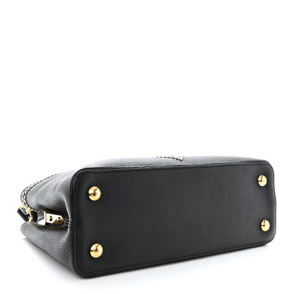 Louis Vuitton Taurillon Fleur De Lys Capucines PM Black 4 of 9