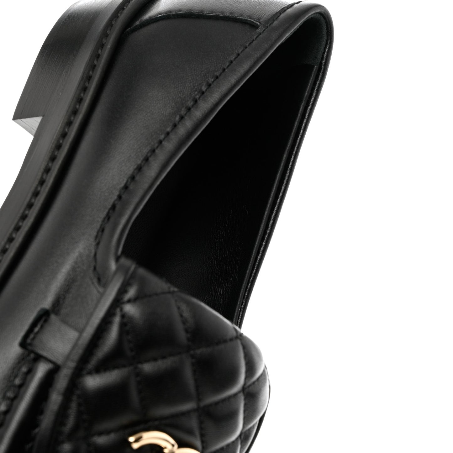 Lambskin Quilted CC Turnlock Loafers 37.5 Black