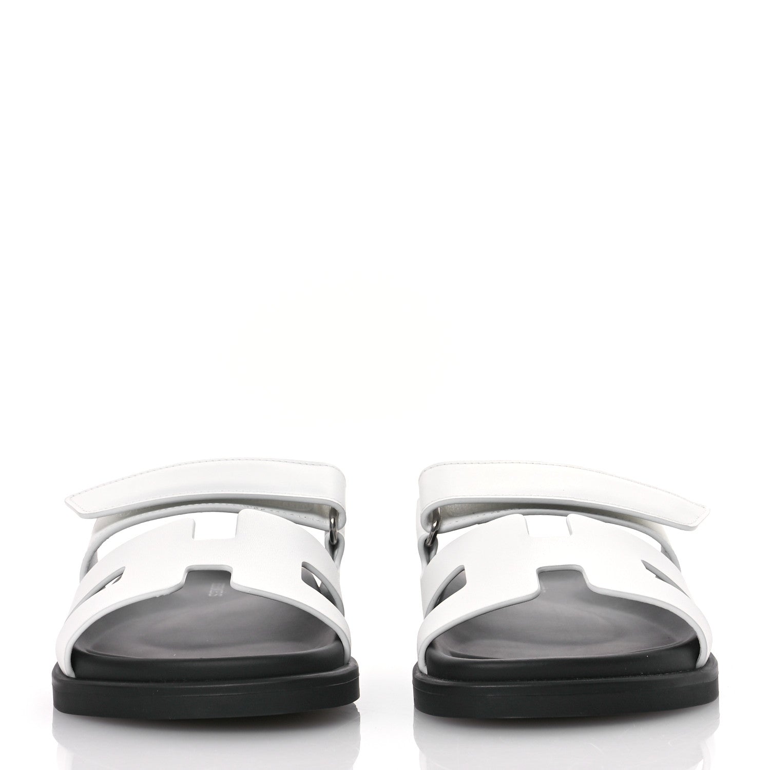 Hermes Calfskin Womens Chypre Sandals 36.5 White 3 of 9