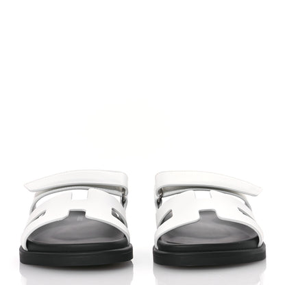 Hermes Calfskin Womens Chypre Sandals 36.5 White 3 of 9