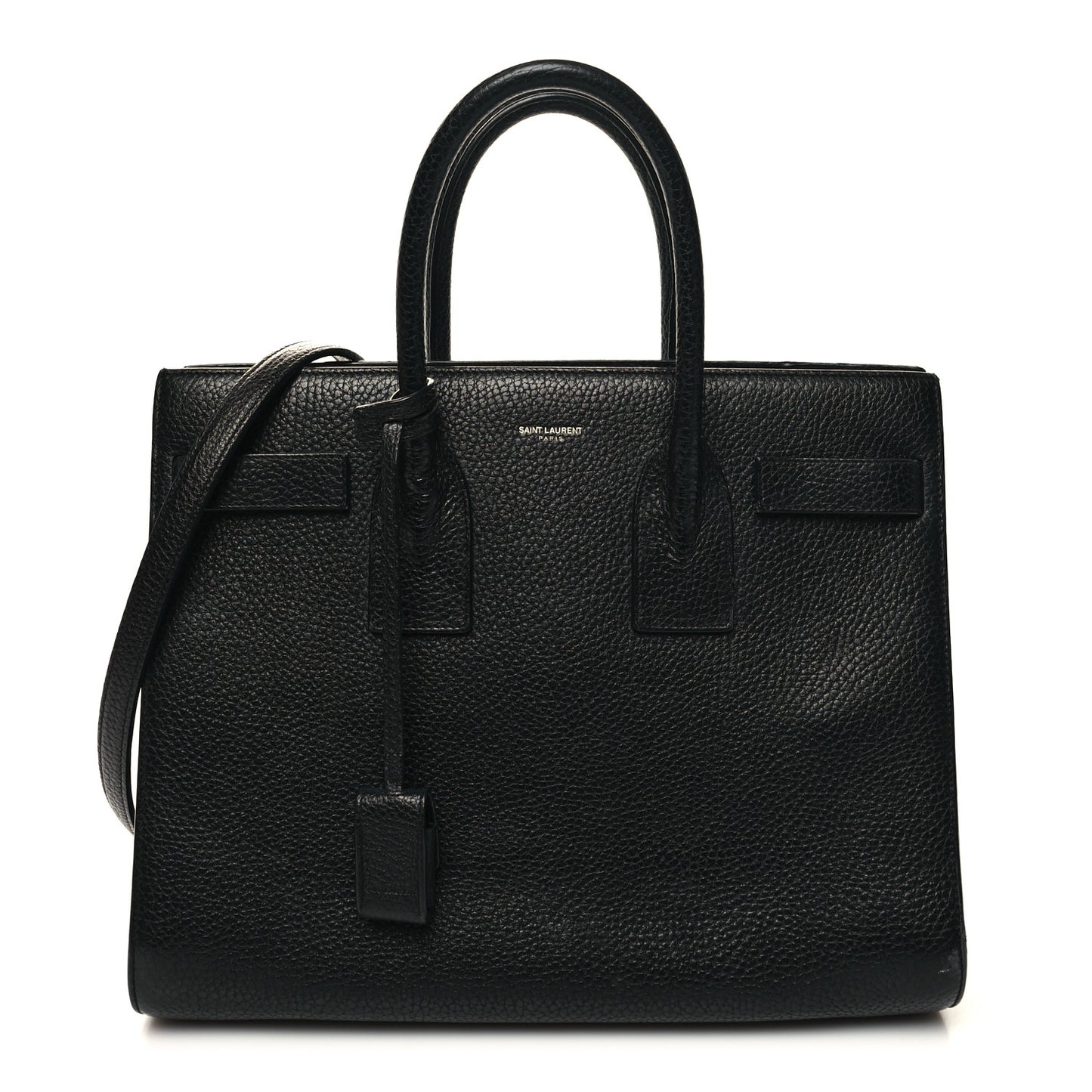 Grained Calfskin Small Sac De Jour Black