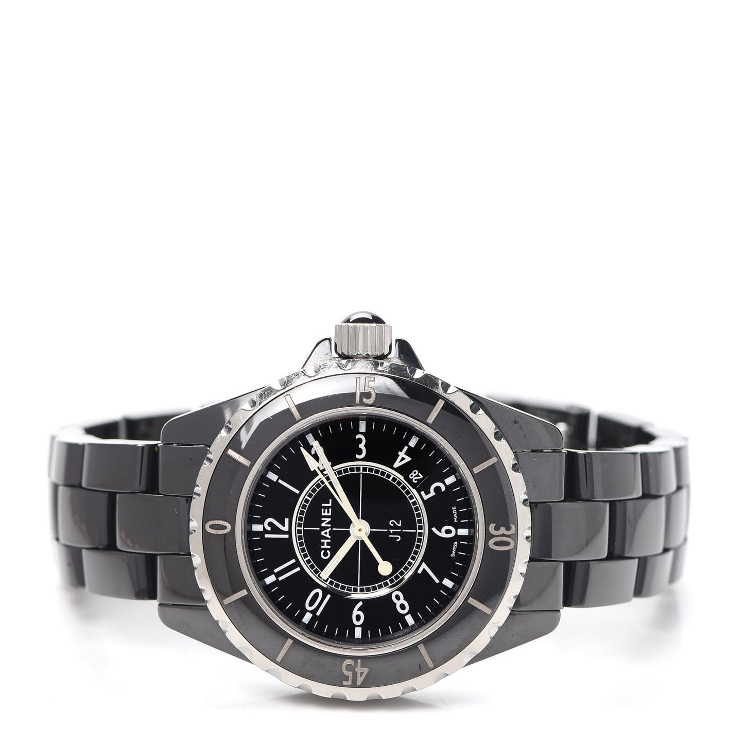 Stainless Steel Ceramic 33mm J12 Quartz Watch Black
