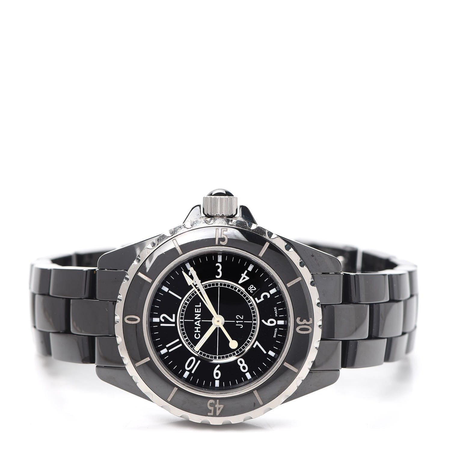 Chanel Stainless Steel Ceramic 33mm J12 Quartz Watch Black 2 of 5