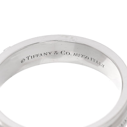 Tiffany 18K White Gold Diamond Narrow T Two Ring 56 7.5 4 of 5